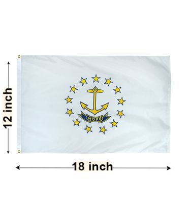 12"x18" Rhode Island Nylon Outdoor Flag